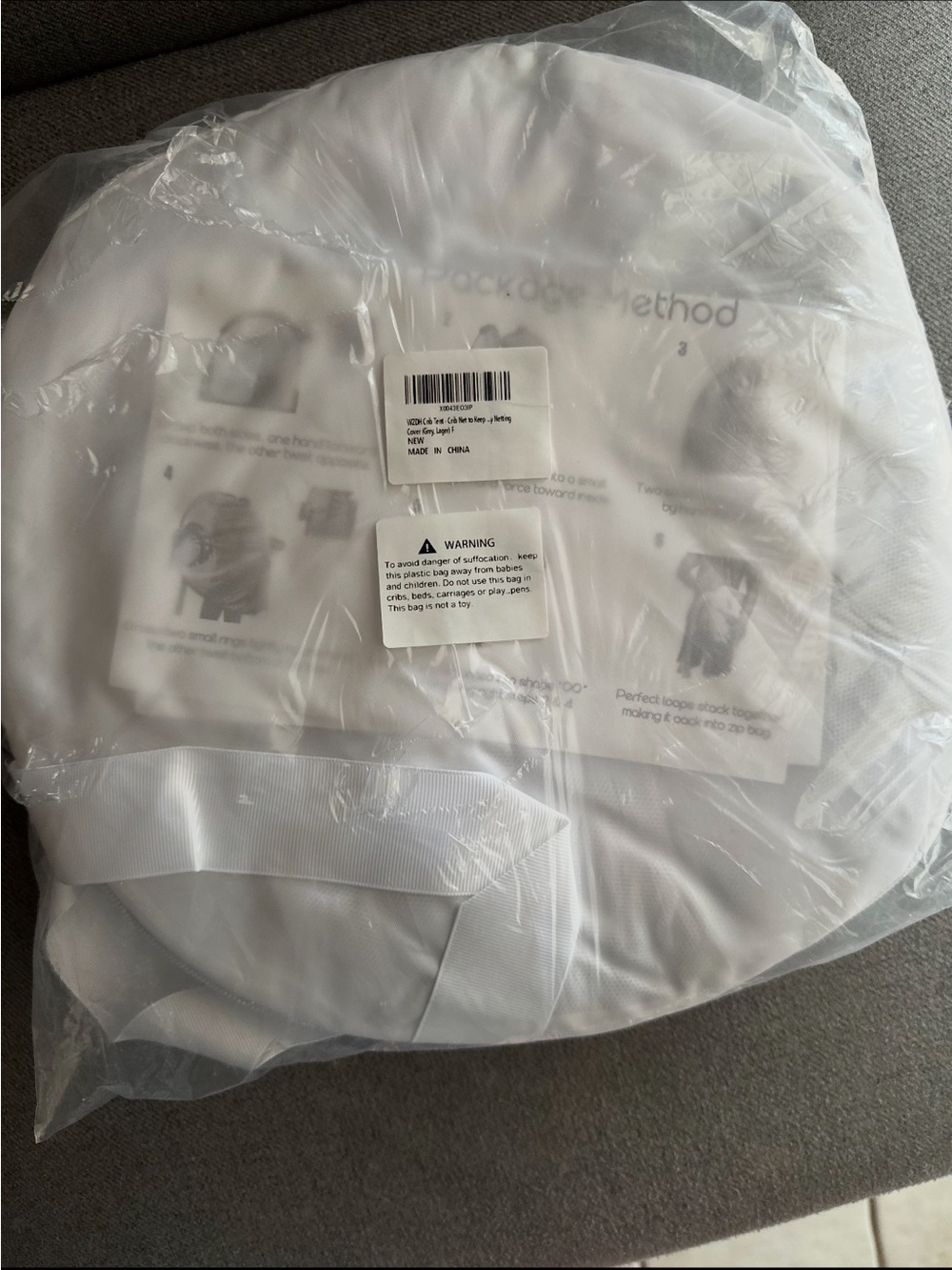 White mesh cover tent for baby crib  - Unbranded